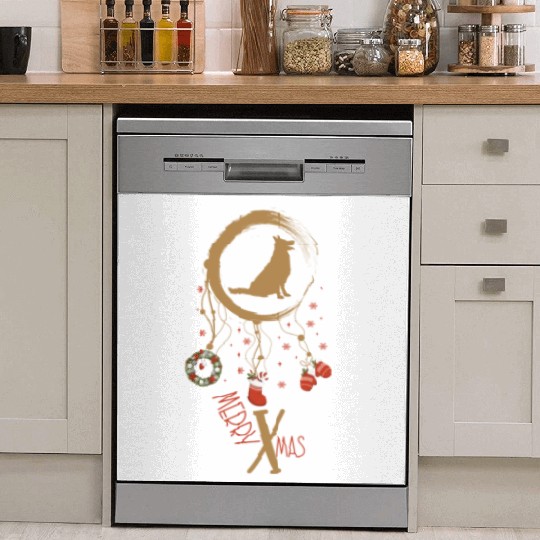 dog dreamcatcher Christmas German Shepherd Dish Washer Covers