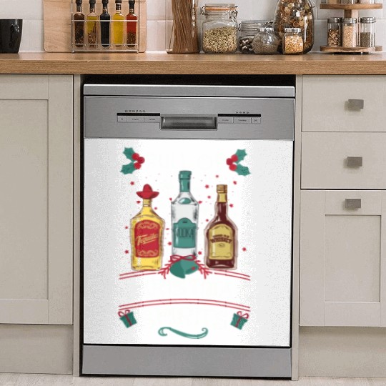 Christmas Tequila Vodka Whisky Lover Dish Washer Covers