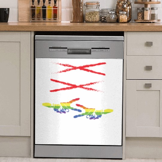 Womens Rock Paper Scissors Funny Lgbt Pride Dish Washer Covers