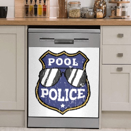 Pool Police - pool lifeguard Dish Washer Covers