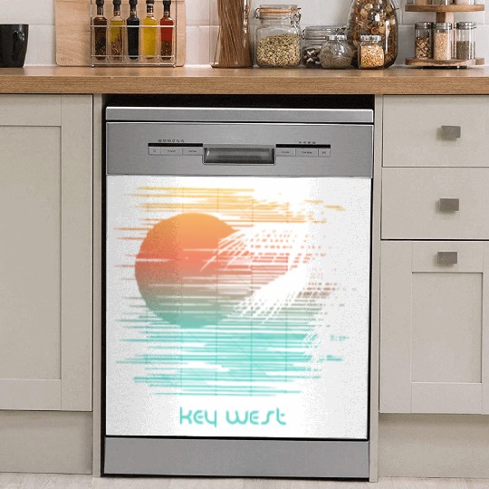 Artistic Key West Florida Palm Tree Vacation Dish Washer Covers