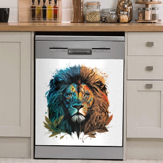 Two Face Lion Dish Washer Covers