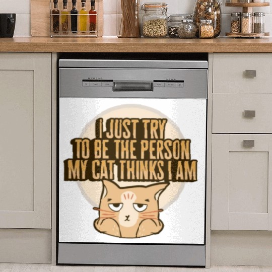 Cat Meme Design for a Cat Lady or Cat Mom Dish Washer Covers