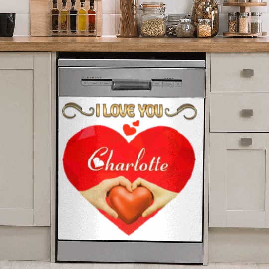 I love you Charlotte Dish Washer Covers