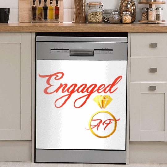 engaged af engagement valentines day Dish Washer Covers