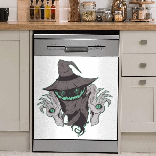 Scary Helloween devil creature Scary Helloween dev Dish Washer Covers