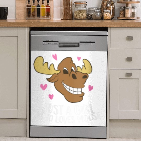 Funny Just A Teacher Who Loves Moose Dish Washer Covers