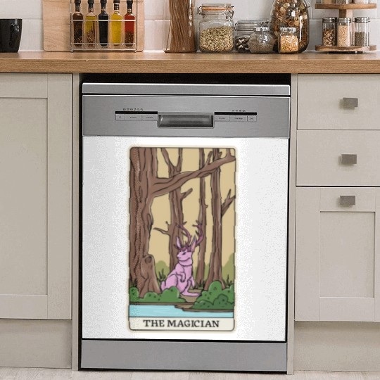 Mythical Creatures Cryptid Tarot Design for Dish Washer Covers