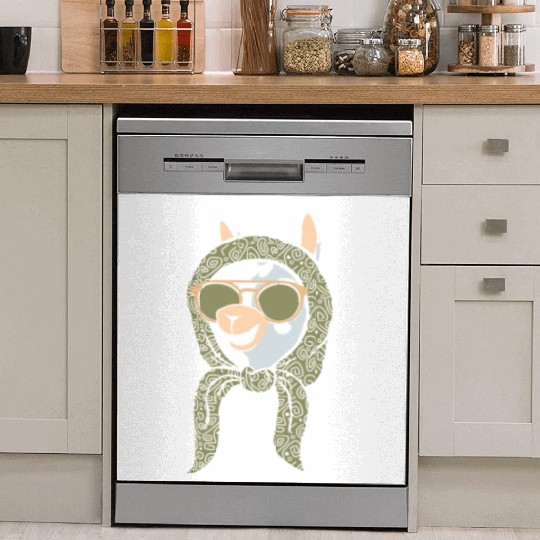 Alpaca Alpaka Scarf Sunglasses Dish Washer Covers