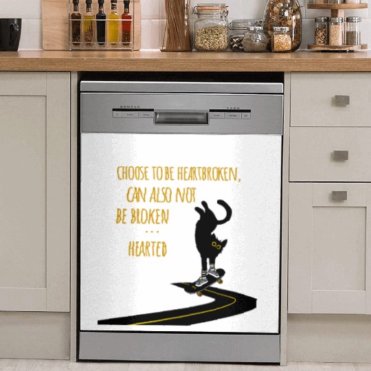 cat skateboard Dish Washer Covers