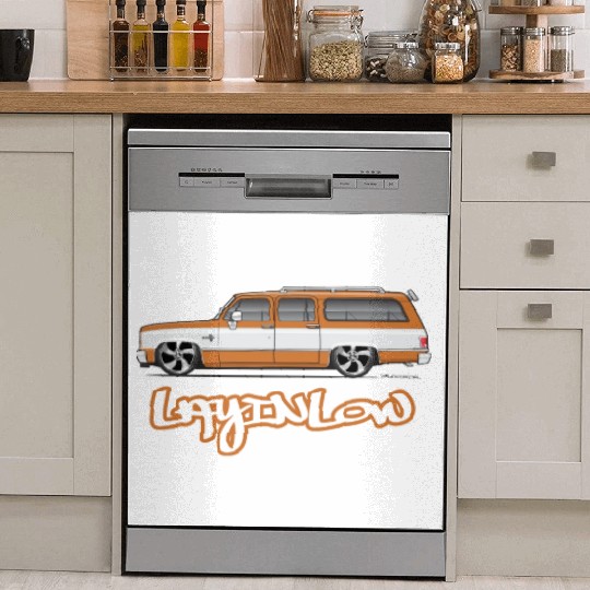 layinlow Burnt Orange Dish Washer Covers