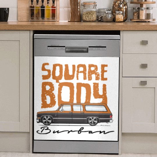 square Burnt Orange Dish Washer Covers