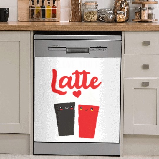 I Love You A Latte Dish Washer Covers