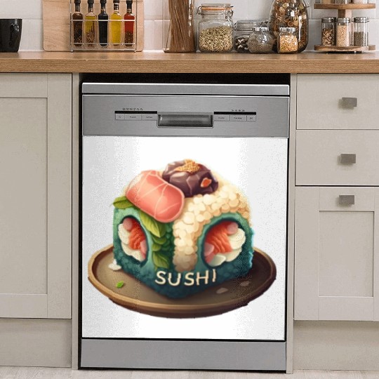 Amazing Realistic Sushi Design Dish Washer Covers
