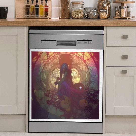 Psychedelic Clocktower Specter Dish Washer Covers