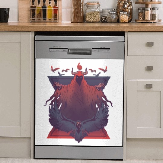 Scary devil creepy eagle Scary devil creepy eagle Dish Washer Covers