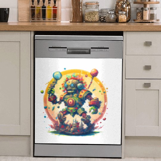 Inca,Maya robot warrior Dish Washer Covers