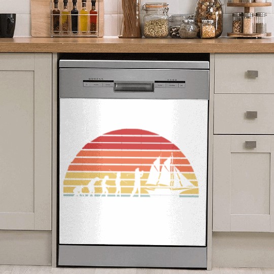 Sailing Evolution Captain Sailing Anchor Ship Dish Washer Covers