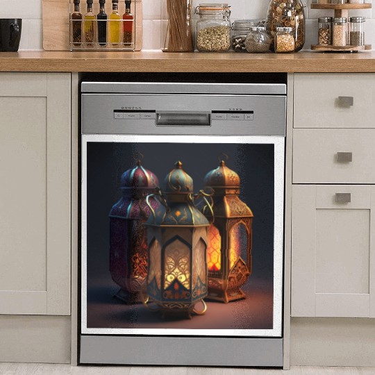 Ramadan lanterns hyper realistic hyper details Dish Washer Covers