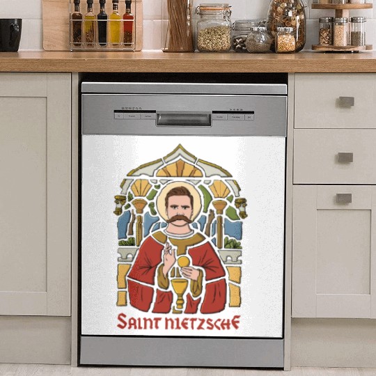 Saint Nietzsche Design for a Philosophy Student Dish Washer Covers