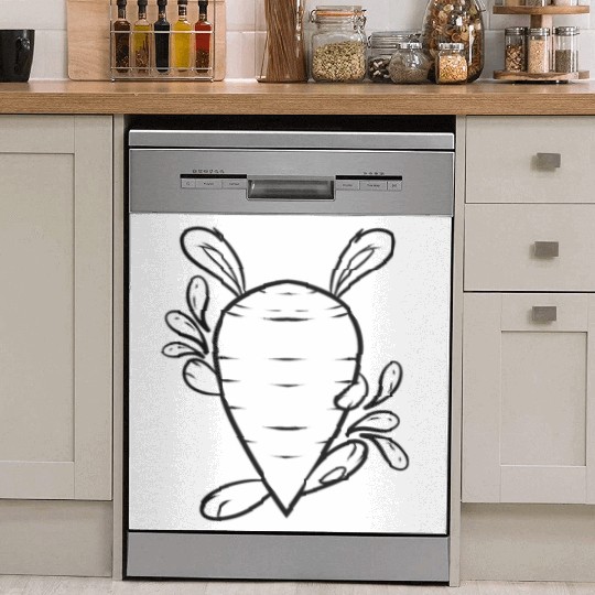 Easter Bunny Carrot As Color In Easter Dish Washer Covers