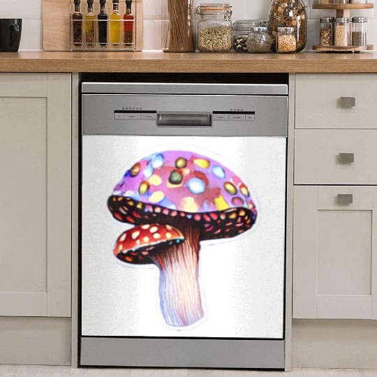 Trippy Psychedelic Rave Trip Mushrooms Goa Dish Washer Covers