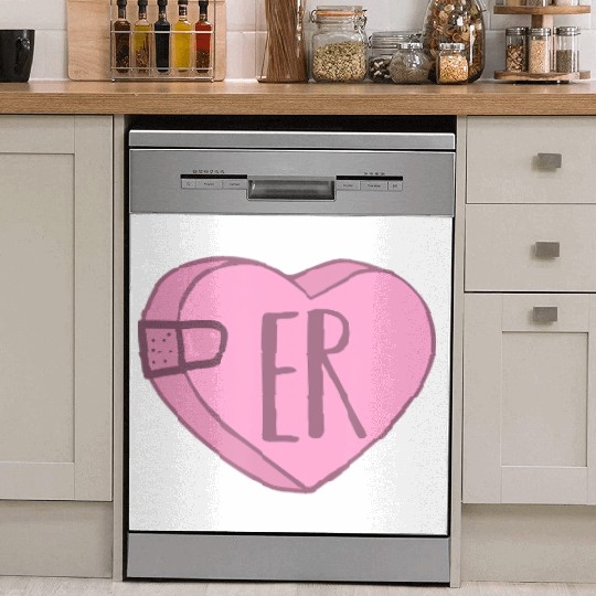 Cute ER Nurse Candy Heart Dish Washer Covers