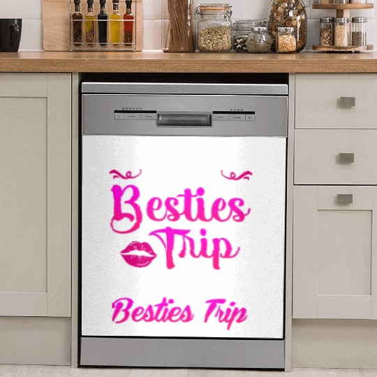 Besties Trip Friends Summer Vacation Spring Break Dish Washer Covers