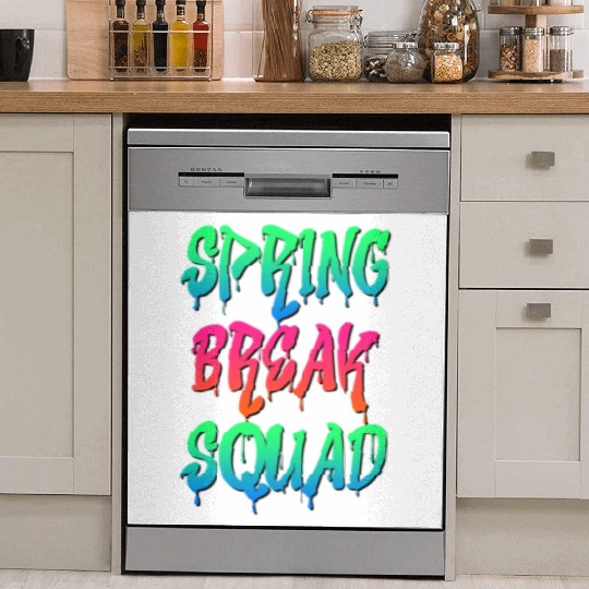 Spring Break Squad Summer Vacation Spring Break Dish Washer Covers
