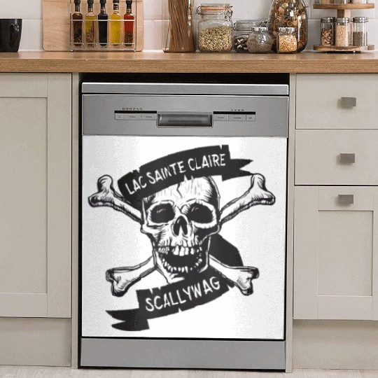 Michigan Lake St Clair Pirate Skull Bones Boating Dish Washer Covers