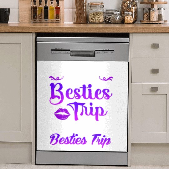 Besties Trip Friends Summer Vacation Spring Break Dish Washer Covers