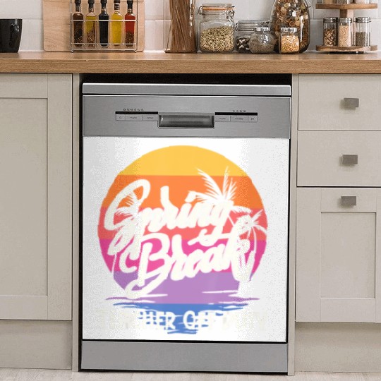 Spring Break Squad Retro Spring Break Teacher Dish Washer Covers