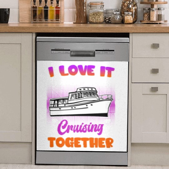 Cruising together cruise ship holiday spring break Dish Washer Covers