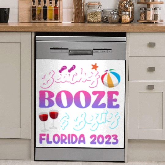 Beach Booze Besties Florida Vacation Spring Break Dish Washer Covers