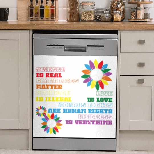 Distressed Science Is Real Black Dish Washer Covers