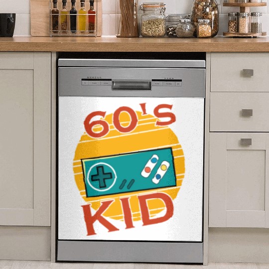 Gamer Kid Retro 60s 1960s Dish Washer Covers