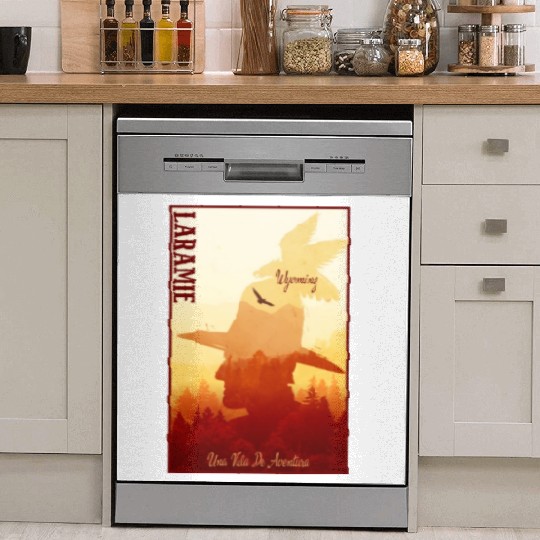 Laramie Wyoming wild west town Dish Washer Covers