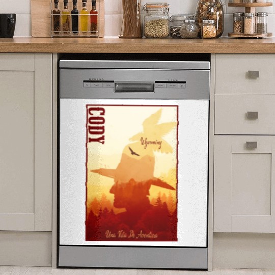 Cody Wyoming wild west town Dish Washer Covers