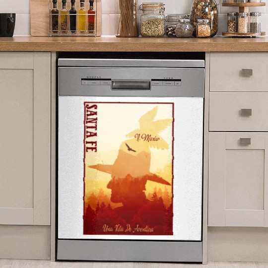 Santa Fe New Mexico wild west town Dish Washer Covers