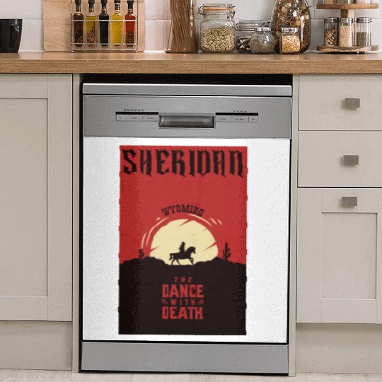 Sheridan Wyoming wild west town Dish Washer Covers