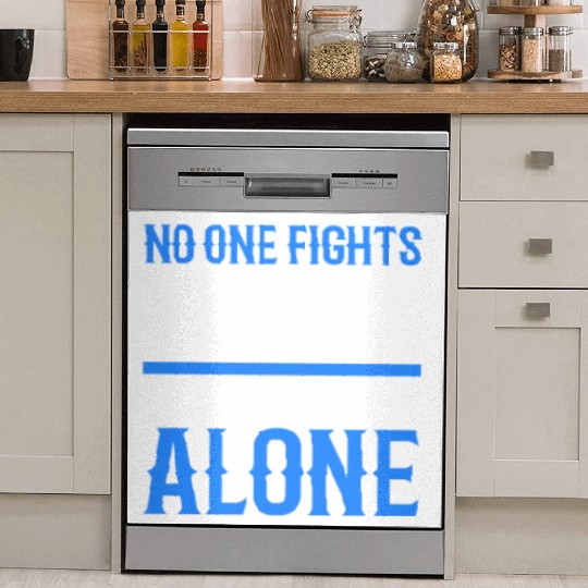 No One Fights Alone Thin Blue Line Police Dish Washer Covers