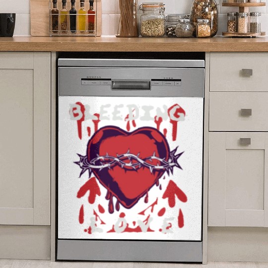 Bleeding love, heart, broken, depressed, dark Dish Washer Covers