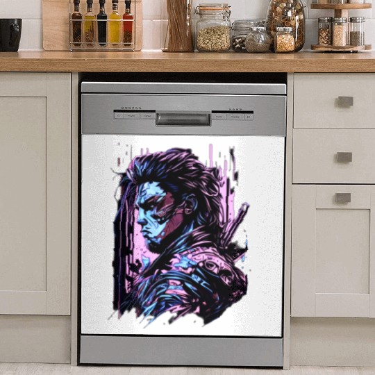 Samurai Warrior Japan Japanese Katana Manga warrio Dish Washer Covers