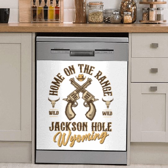 Jackson Hole Wyoming wild west town Dish Washer Covers