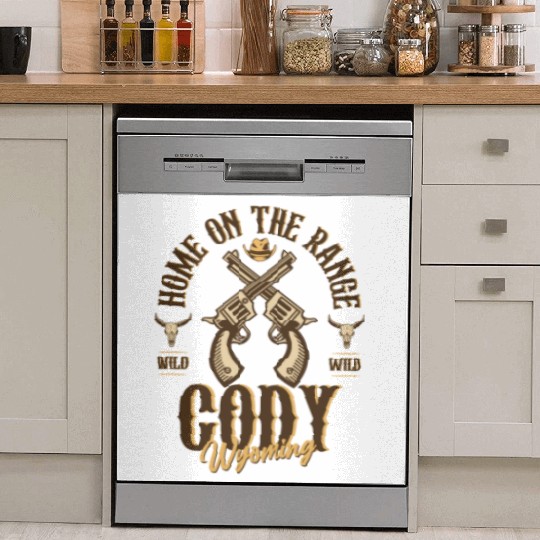 Cody Wyoming wild west town Dish Washer Covers
