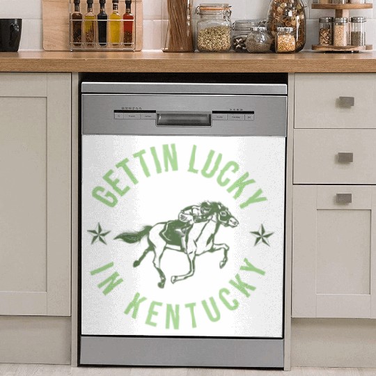 Funny Derby Vintage Getting Lucky In Kentucky Hor Dish Washer Covers