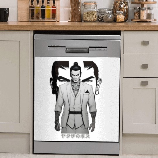 Yakuza Boss A Mafia Gangster From Japan Full of Ta Dish Washer Covers