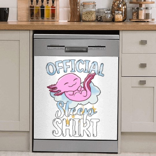 Official Sleep Dish Washer Covers Axolotl