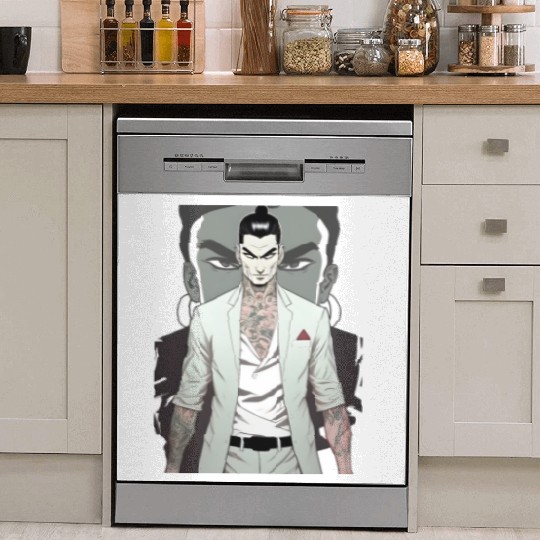 Japan Yakuza Greeny Face Dish Washer Covers