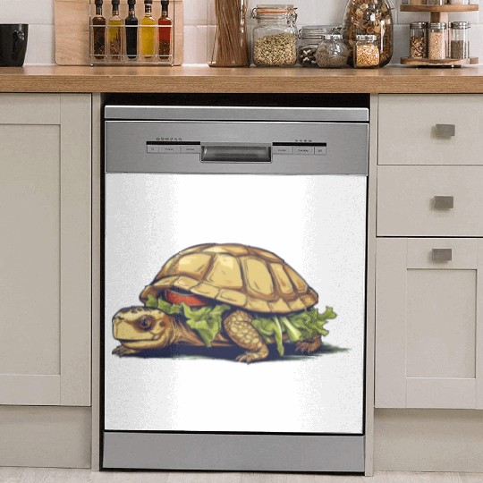 Turtle Sandwich Sticker n' Dish Washer Covers Version